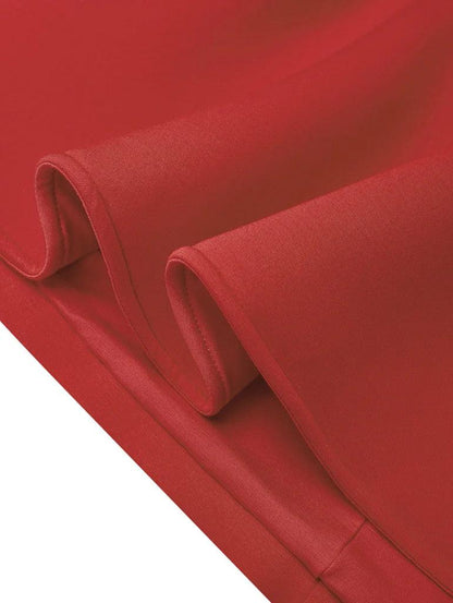 Elegyn Red Sleeveless A-Line Midi Dress - Elegant Twist-Waist Fit